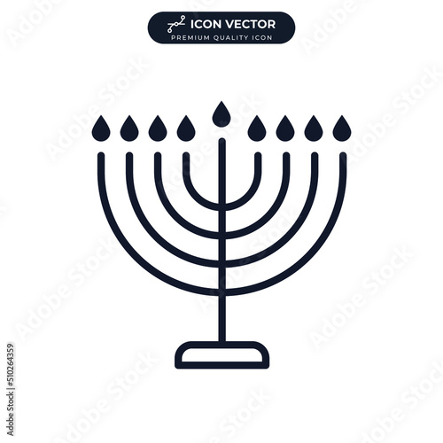 candelabrum. menorah icon symbol template for graphic and web design collection logo vector illustration