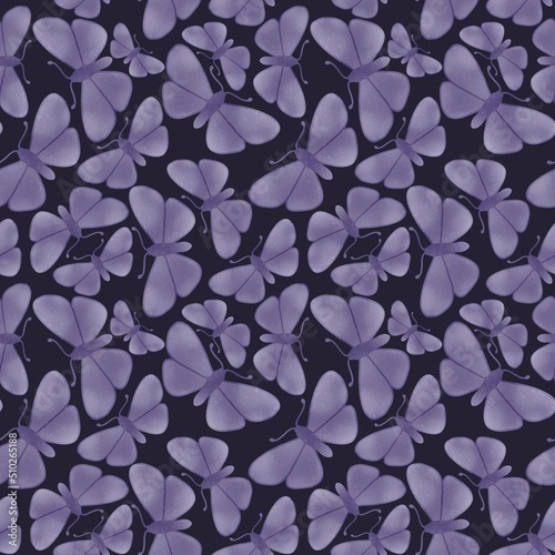 Summer seamless cartoon butterfly pattern for kids and gifts and cards and linens and fabrics and wrapping paper