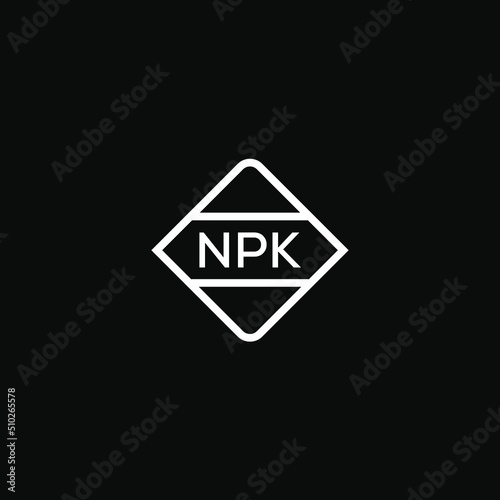 NPK 3 letter design for logo and icon.NPK monogram logo.vector illustration. photo