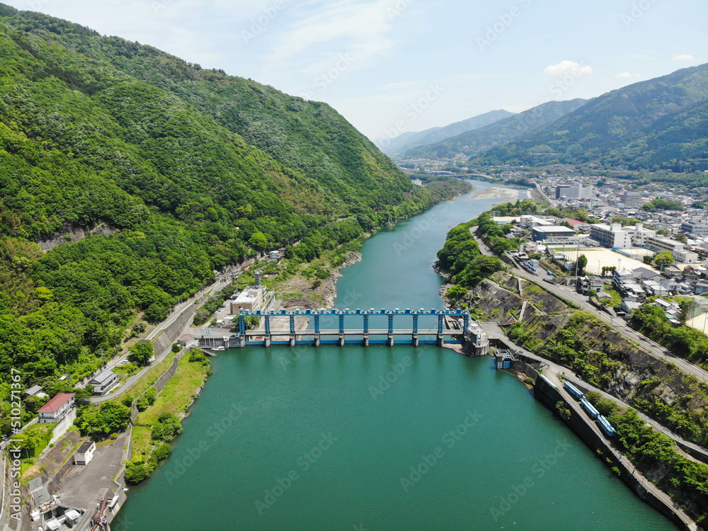 徳島県三好市　池田ダムの風景
