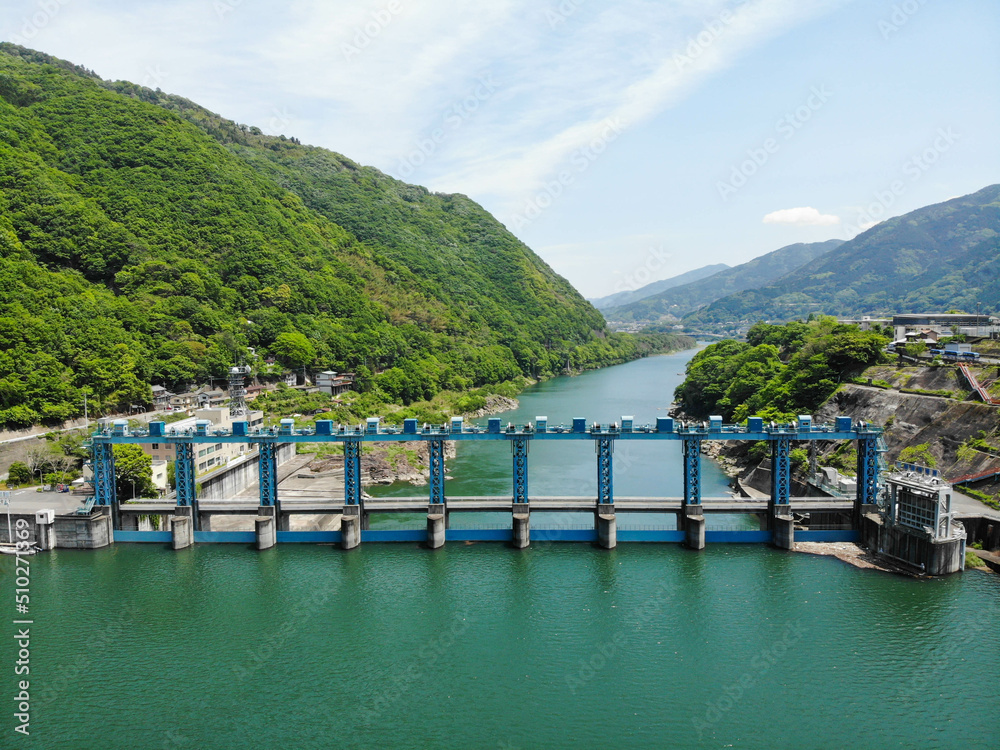徳島県三好市　池田ダムの風景
