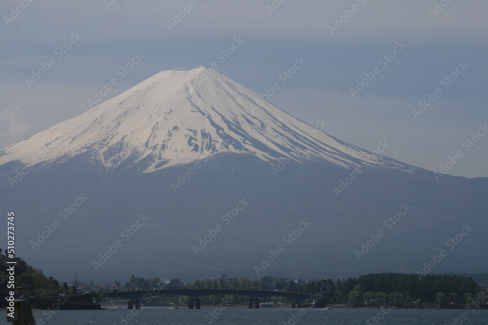 河口湖大橋と富士山