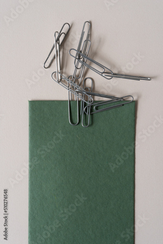 clips and paper card