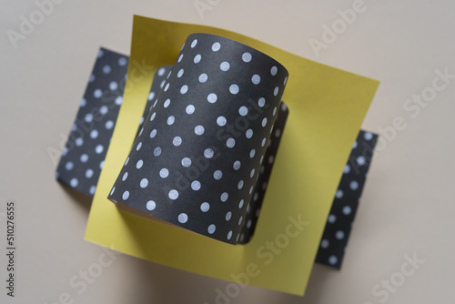 paper object with polka dots