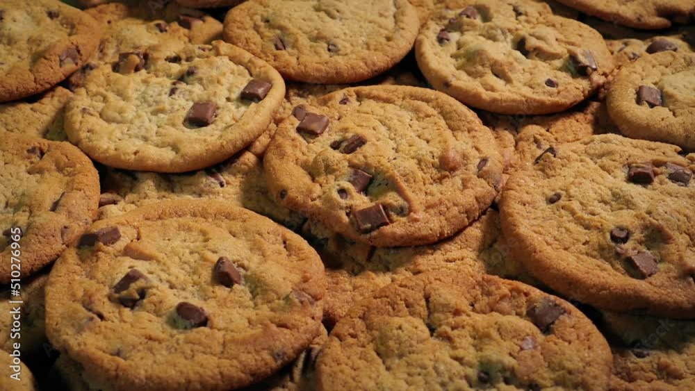 Lots Of Chocolate Chip Cookies At The Store