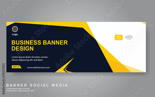 Vector abstract design web banner template. Web Design Elements - Header Design. Abstract geometric web banner template on grey background.