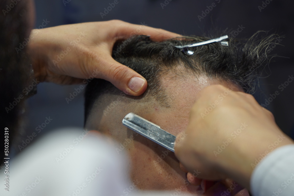 shaving and equipment at the barbershop