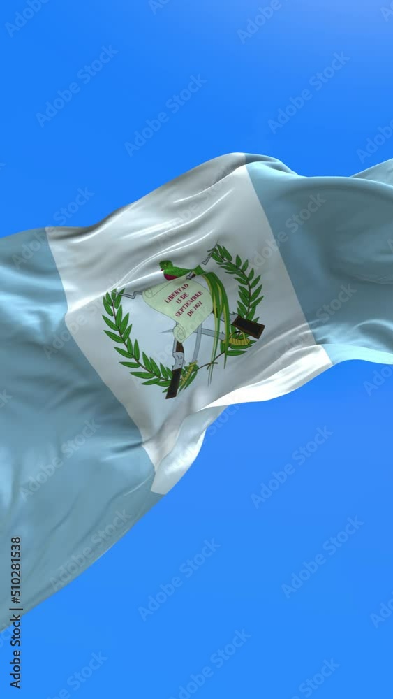 Guatemala flag - 3D realistic waving flag background