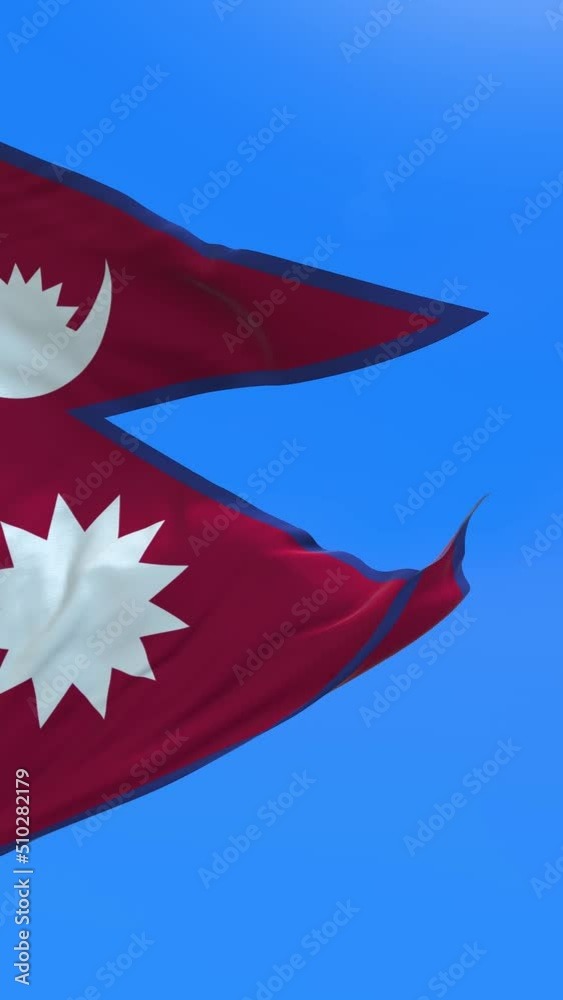 Nepal flag - 3D realistic waving flag background Nepal flag - 3D realistic waving flag background