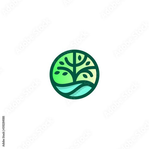 Oak Logo Simple Design, Tree Growth, Nature Design
