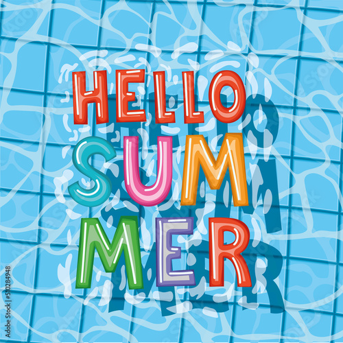 summer cartel on a pool