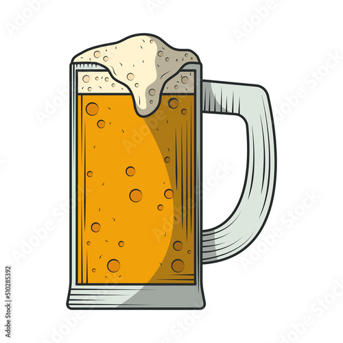 beer mug with foam