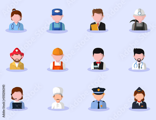 icon set people professions
