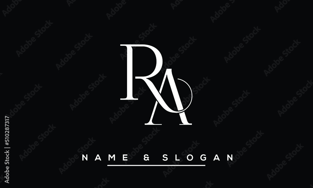 RA,  AR,  R,  A   Abstract  Letters  Logo  Monogram - obrazy, fototapety, plakaty 