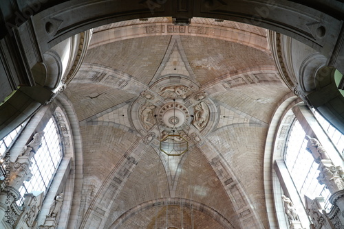 Hanover New Town Hall Interior  ceiling of the large entrance hall. Hannover  Lower Saxony  Germany