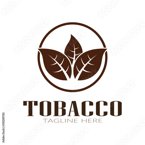tobacco leaf logo,tobacco field and tobacco cigarette logo template design vector