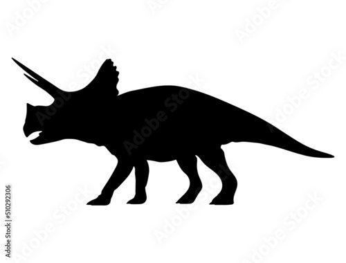 The silhouette of a dinosaur. Vector illustration isolated on a white background. Dinosaurs of the Jurassic period. © Мария Лаптева