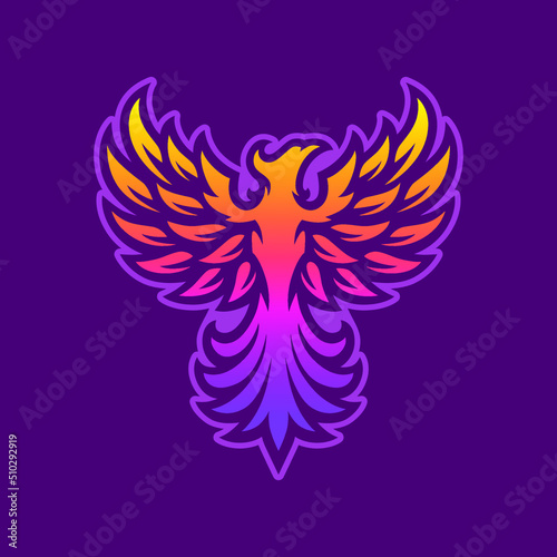 Phoenix sport mascot logo design