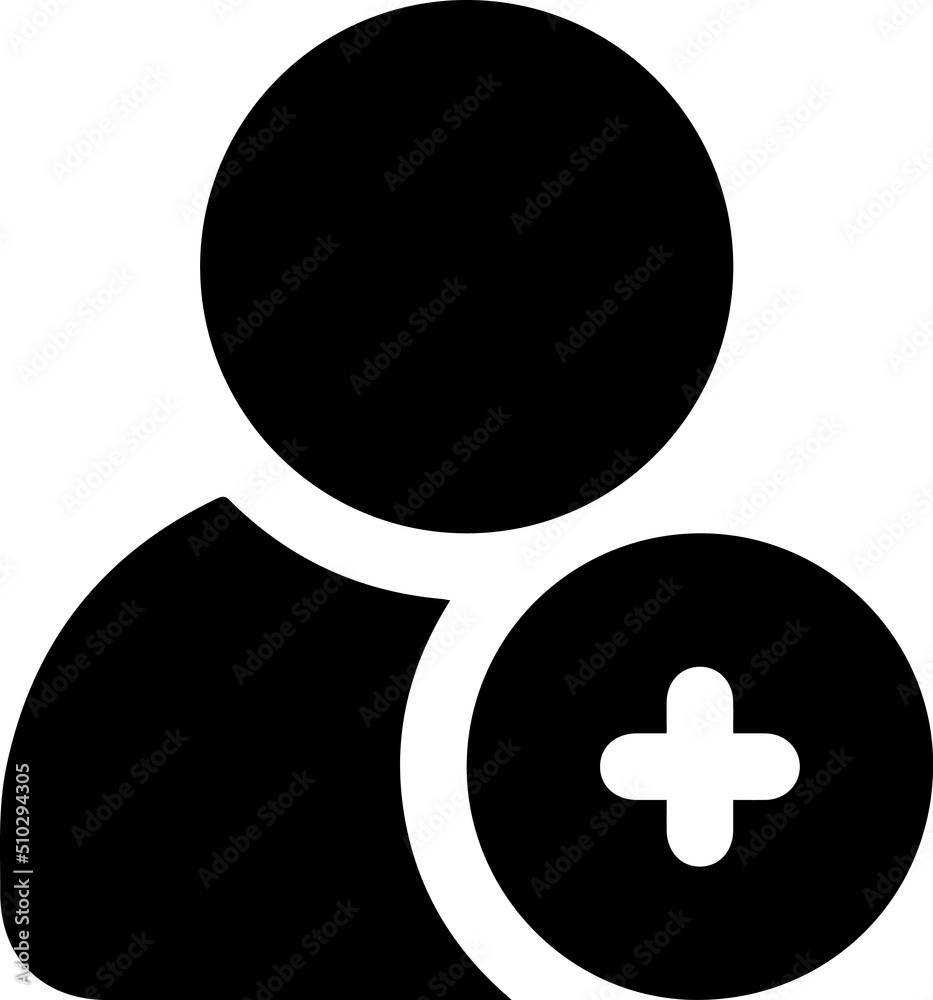 User plus icon in flat style, plus Person icon, plus User icon for web site User plus icon in flat style, plus Person icon, plus User icon for web site