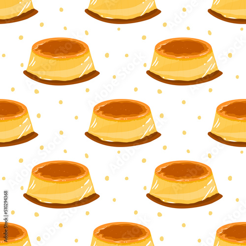 Seamless pattern with pudding. Patterns for decoration. Wrapping paper pattern. vector.