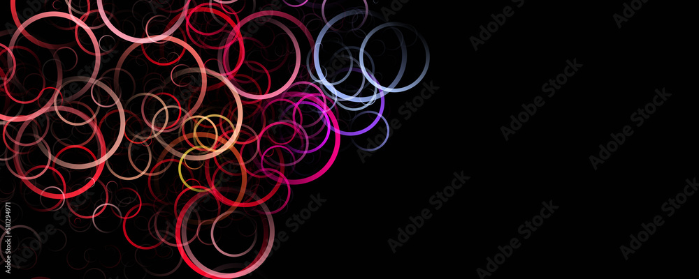 Fantastic panorama background design with circle objects Fantastic panorama background design with circle objects