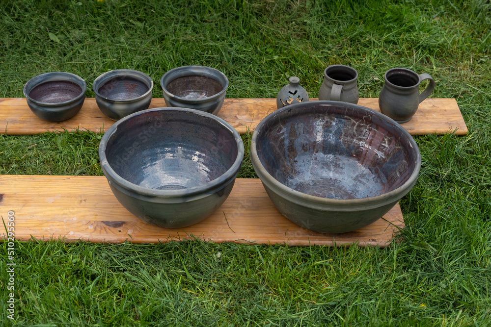 fired earthenware removed from the kiln. Mugs, pots, plates and everything else beautiful and useful. Latvian national cultural heritage fired earthenware removed from the kiln. Mugs, pots, plates and everything else beautiful and useful. Latvian national cultural heritage