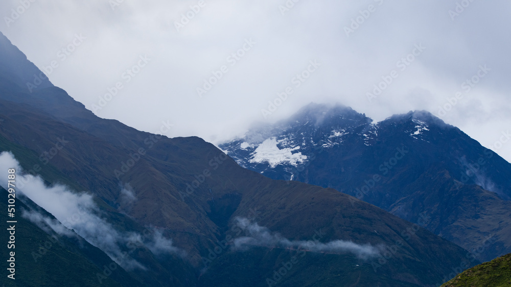 Cloudy andes mountain landscape - Apurimac Peru