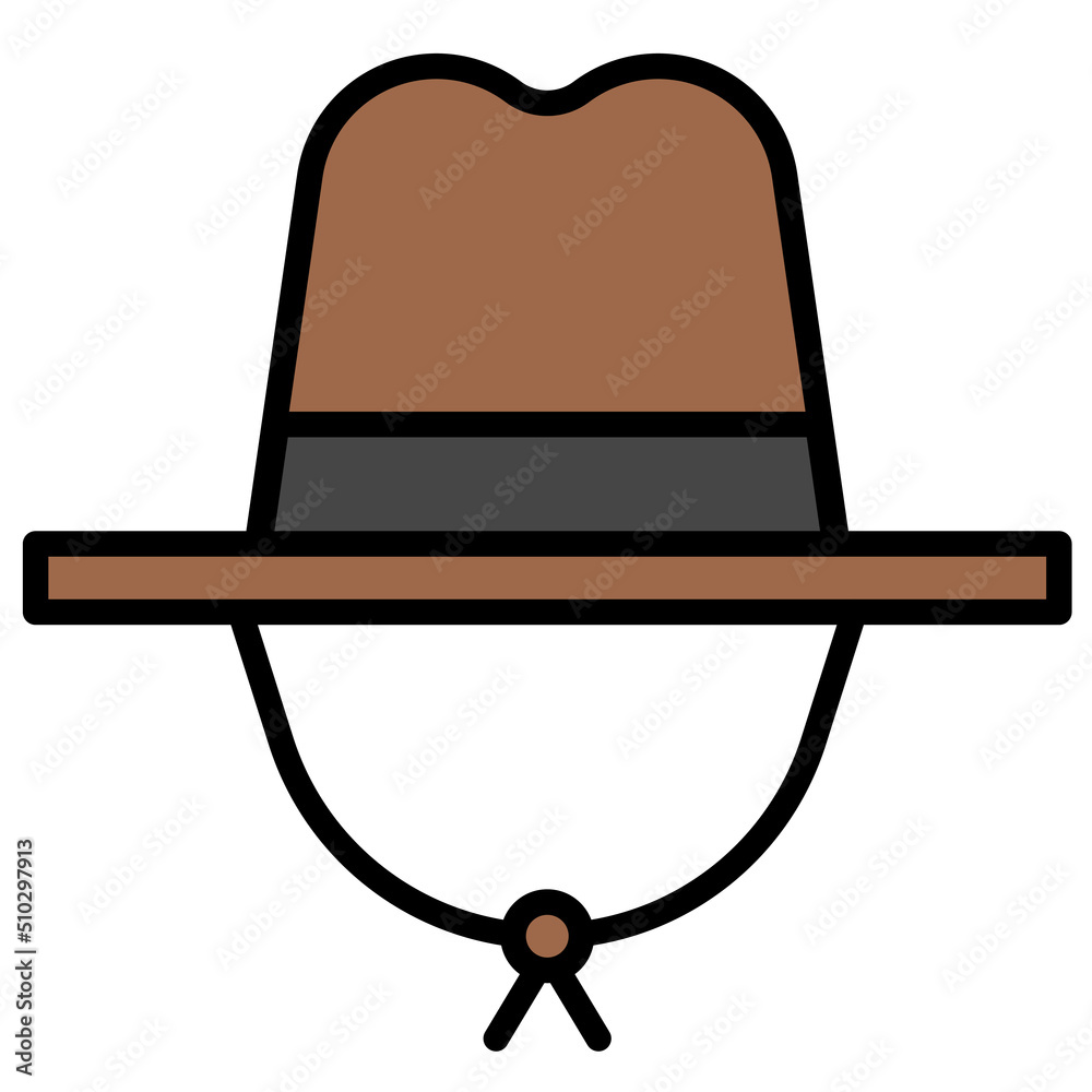 Cowboy hat icon, Fourth of July related vector Cowboy hat icon, Fourth of July related vector