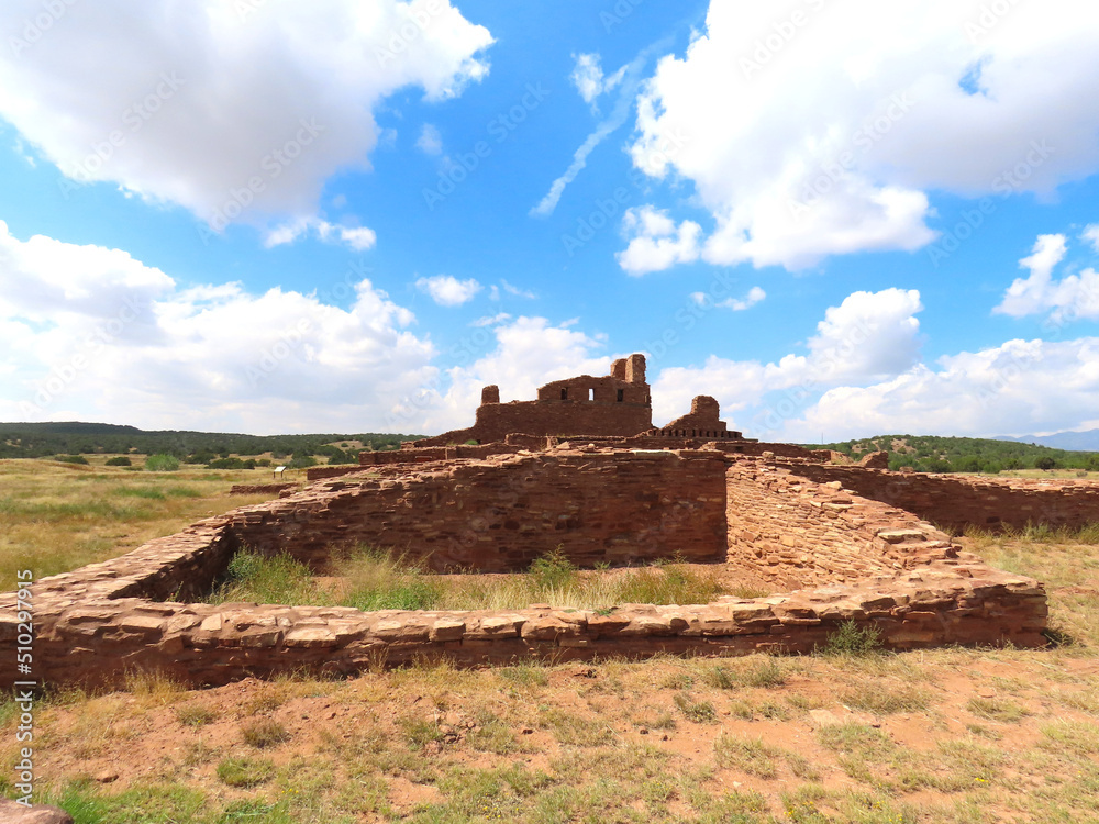 Ruins at the Salinas Pueblo National Monument at Abo in New Mexico.