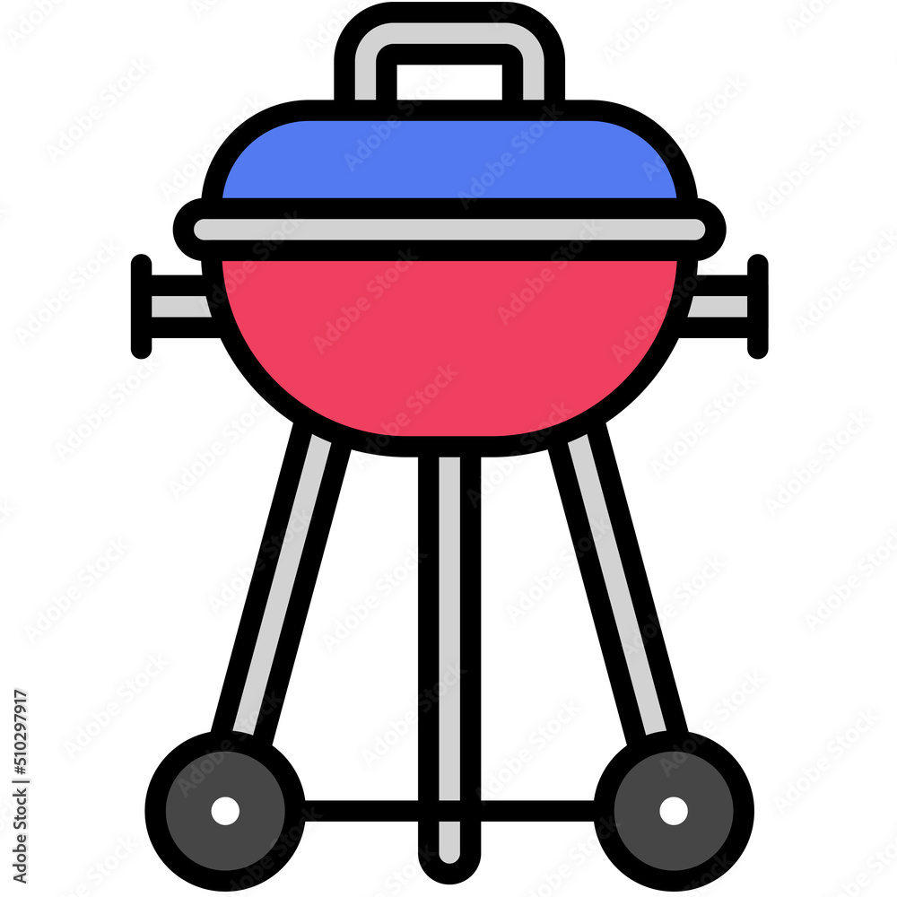 Barbecue grill icon, Fourth of July related vector Barbecue grill icon, Fourth of July related vector