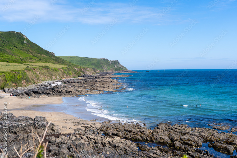 Naklejka premium Lanacombe Beach