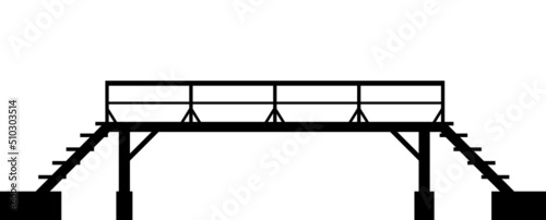 Fotografia Pedestrian Bridge silhouette