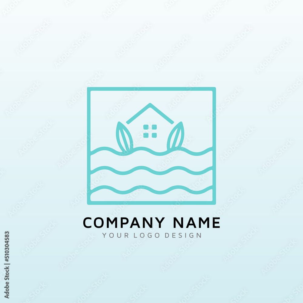 sea real estate vector logo design sea real estate vector logo design