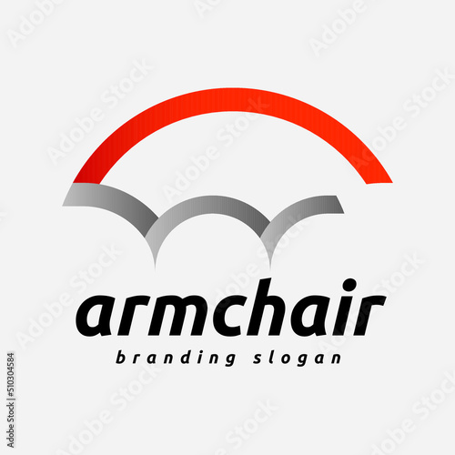 Arm Chair Furniture W Logo Design