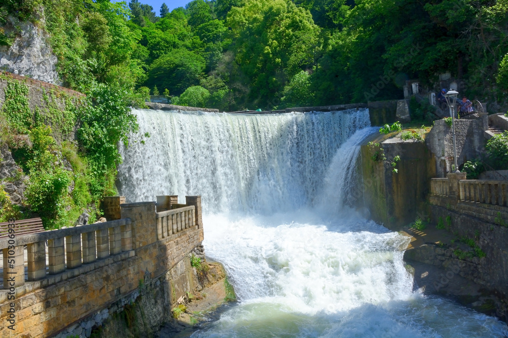 Dam waterfall in New Athos, Abkhazia