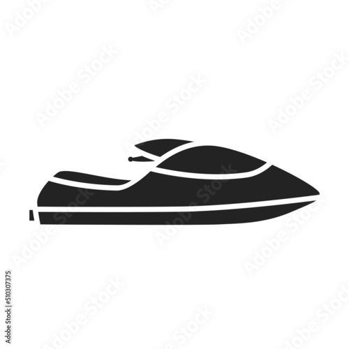 jet ski icon. sea sport and vacation symbol. isolated vector image