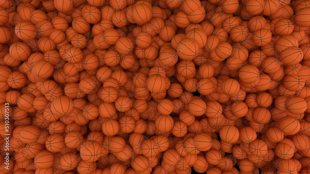 Falling Basketballs Transitions, balls filling the screen and falling
