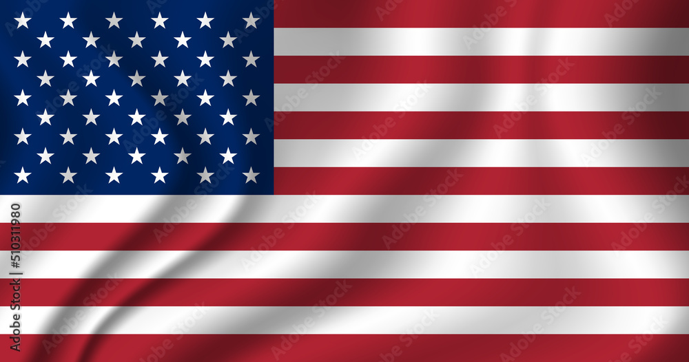 Fototapeta premium Flag of USA, The United States of America. American national symbol in official colors. Template icon. Abstract vector background