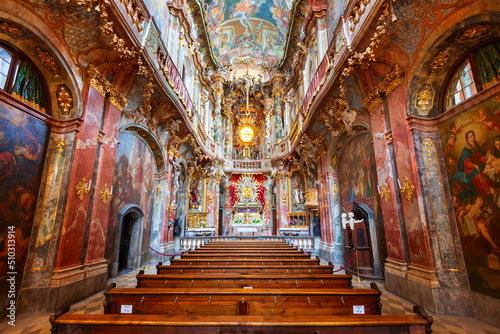 Obraz na plátne Asam Church or Asamkirche in Munich, Germany
