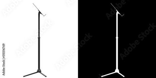 3D rendering illustration of a music stand photo