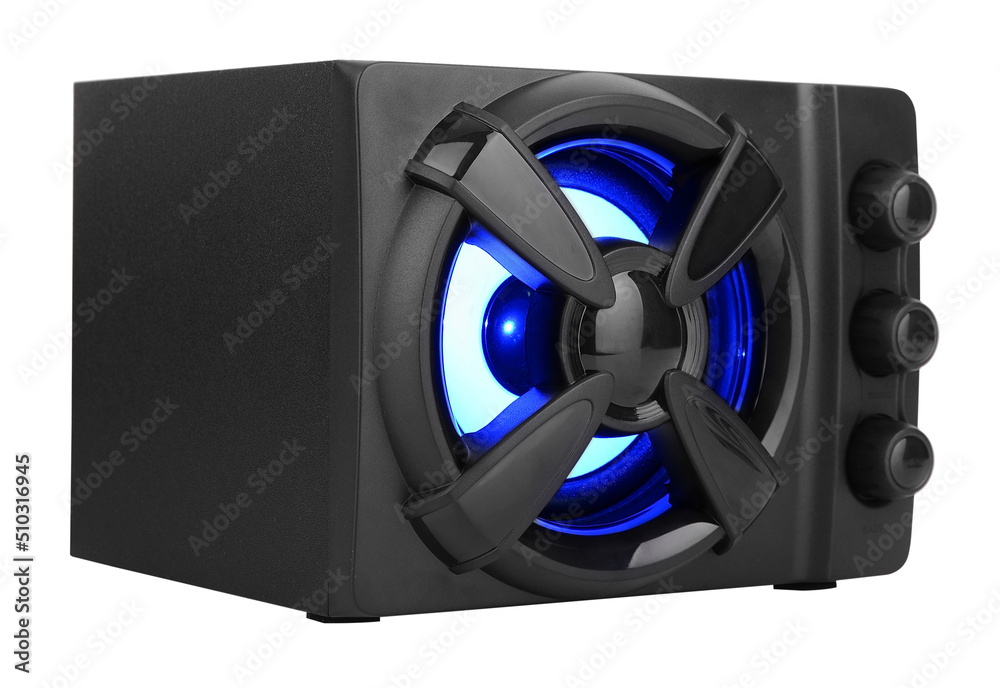 Fototapeta premium acoustic speakers isolated on white background