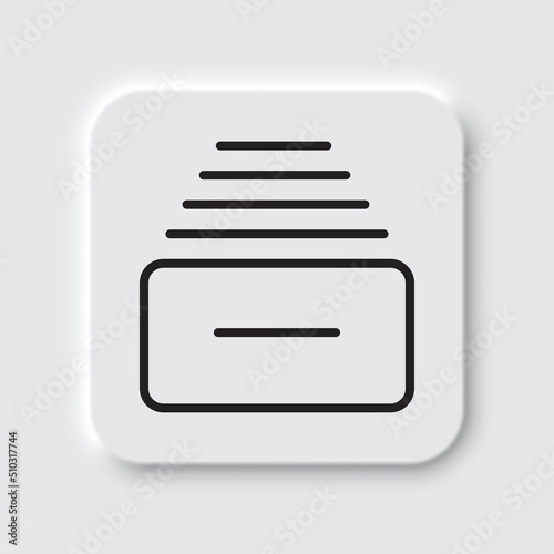 Archive storage icon vector. Flat design. Neumorphism design.ai