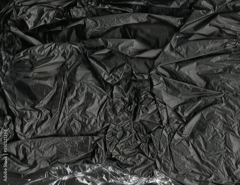 black plastic shrink wrap texture