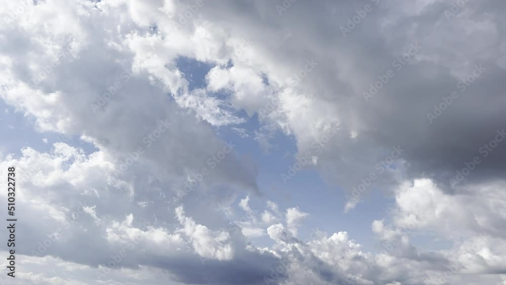  Clouds in the blue sky, unique real time video, great for skies replacement on movies
