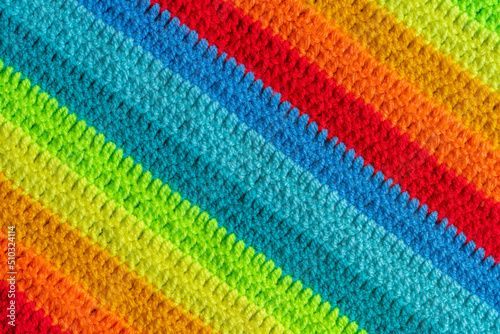 Colourful Knit Fabric Texture Closeup Material