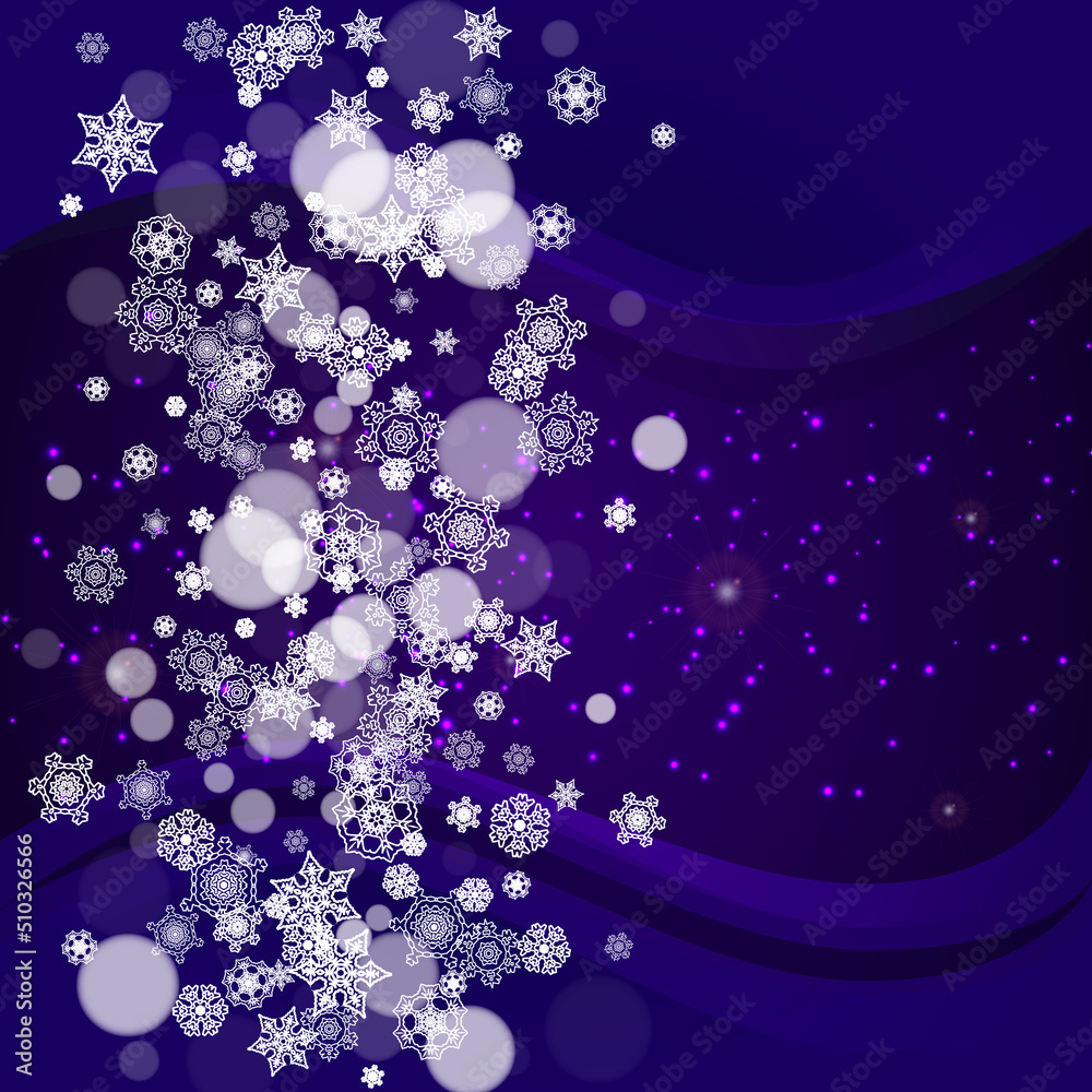Fototapeta premium Christmas and New Year ultra violet snowflakes