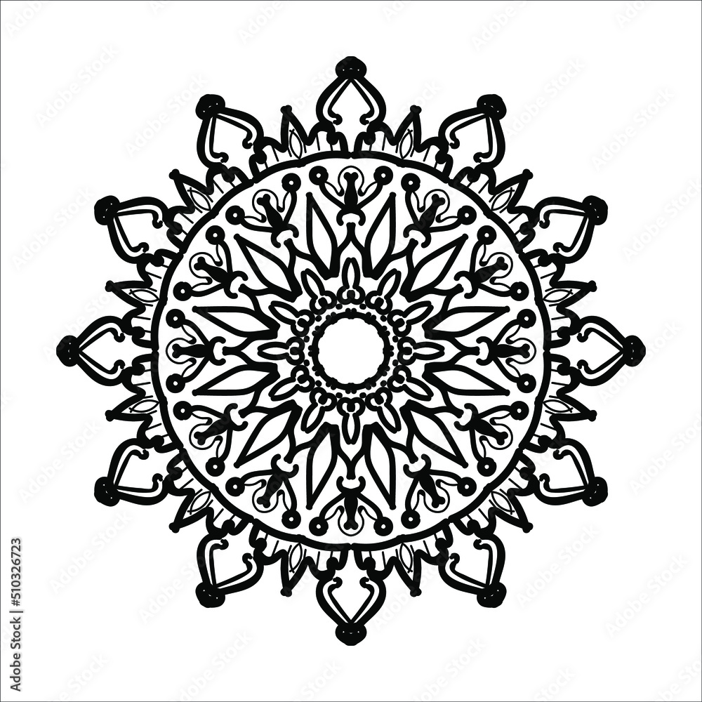 Circular pattern mandala art decoration elements Circular pattern mandala art decoration elements