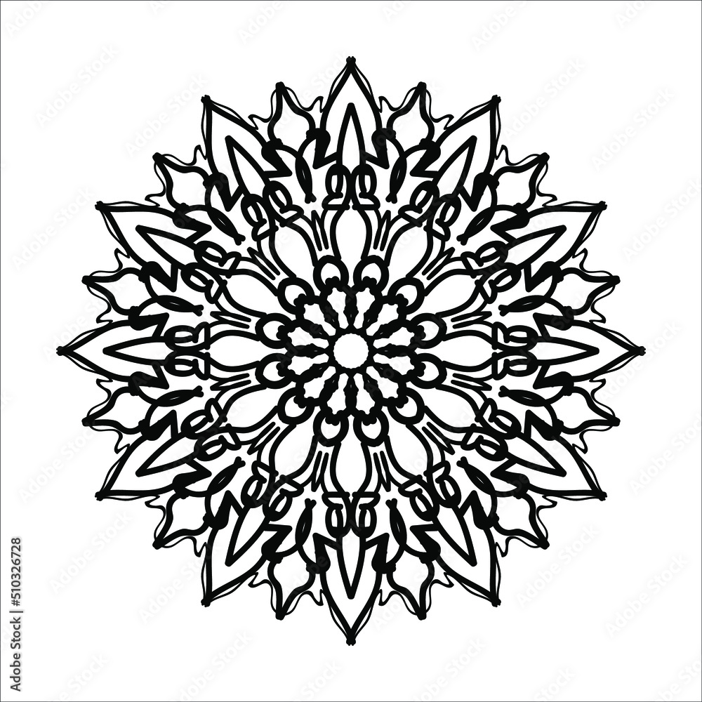 Circular pattern mandala art decoration elements Circular pattern mandala art decoration elements