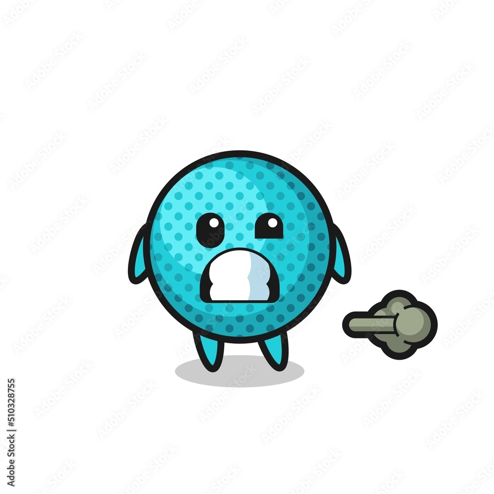 the illustration of the spiky ball cartoon doing fart the illustration of the spiky ball cartoon doing fart