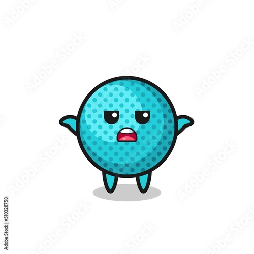 spiky ball mascot character saying I do not know